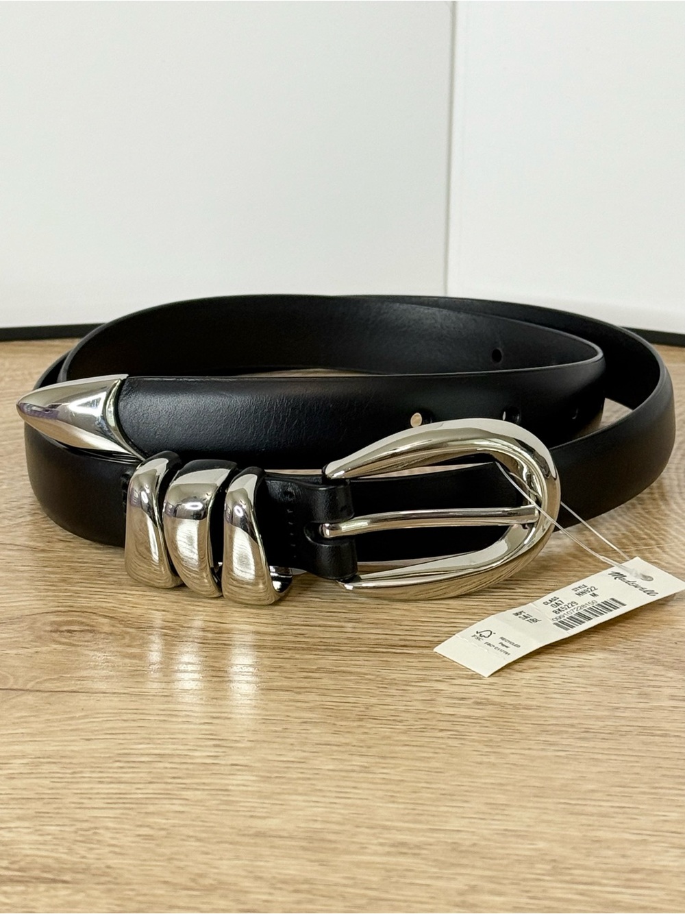 Madewell Triple Metal Keeper Leather Belt Size Medium